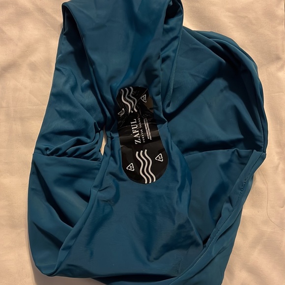 ZAFUL Womens Knotted Front Tankini Set High Waisted Bikini Scoop Neck Swimsuit - Picture 6 of 6